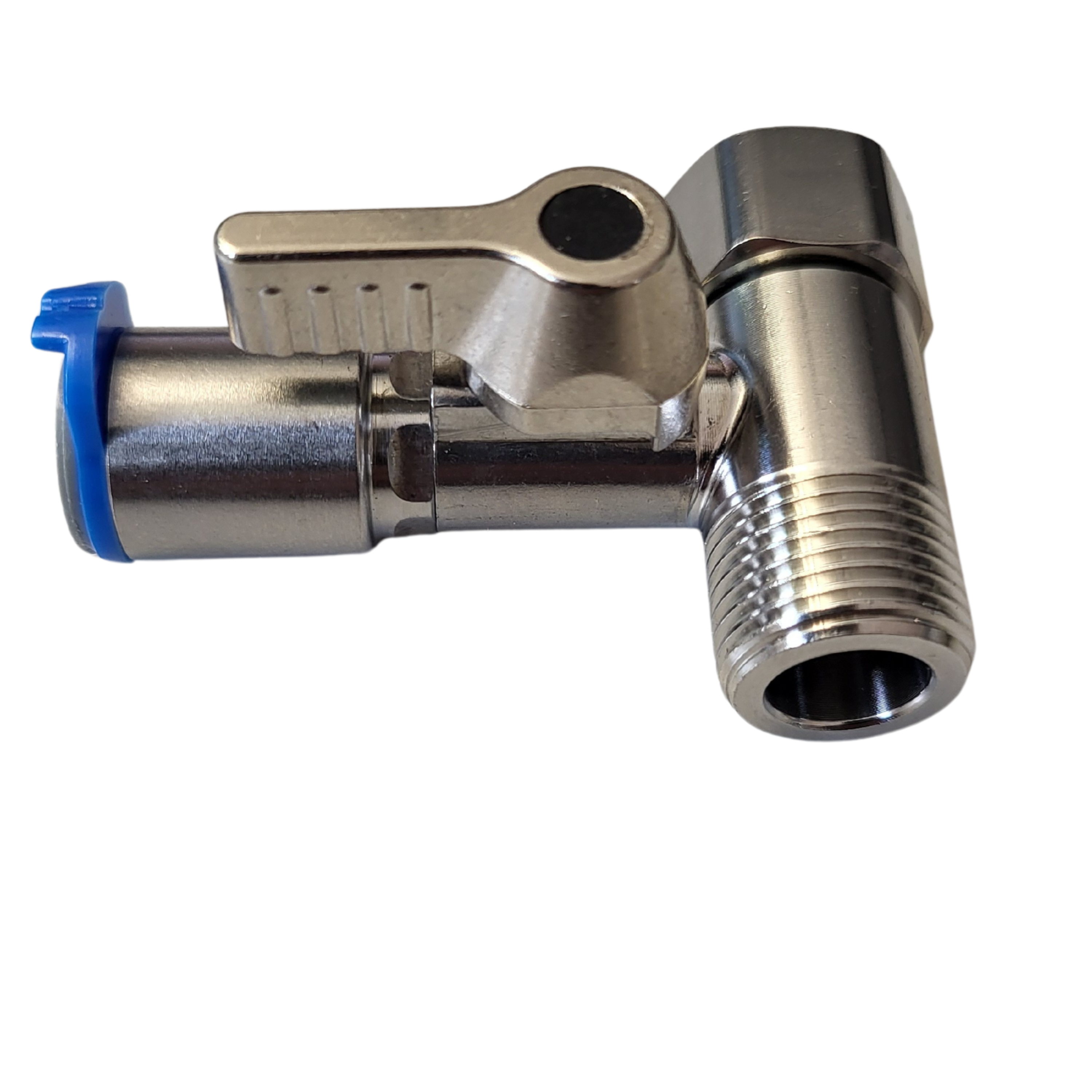 Edelstahl Absperrhahn Absperrventil Adapter T-Stück 3/8 x 3/8 x 3/8" QC-Schlauchanschluss