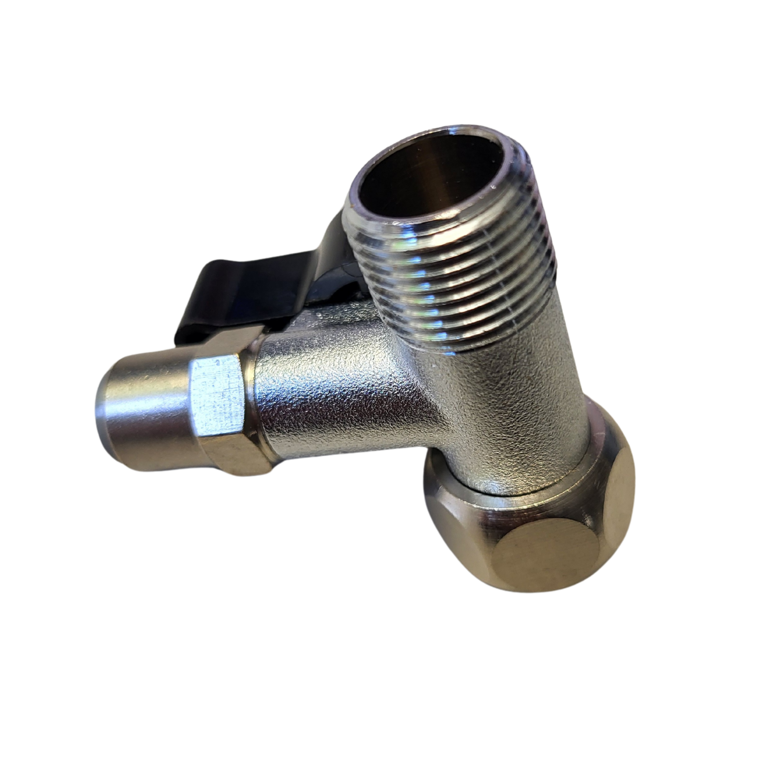 Absperrhahn Absperrventil Adapter T-Stück 3/8 x 3/8 x 1/4" QC-Schlauchanschluss