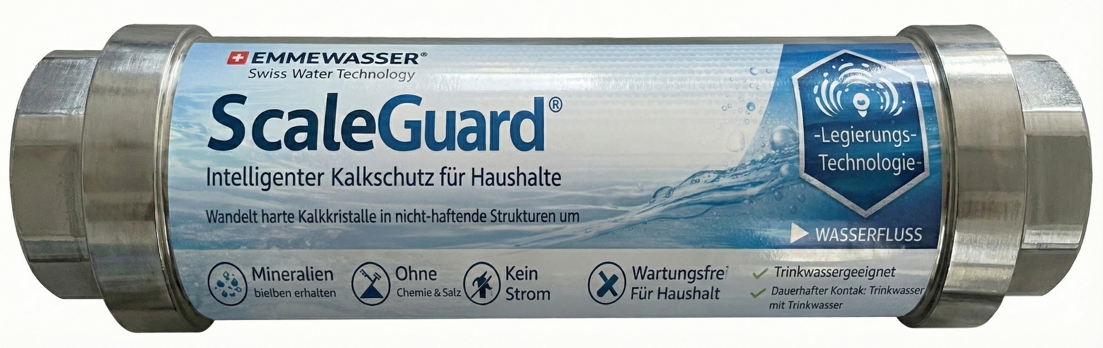ScaleGuard Home Kalkschutz-System für Einfamilienhäuser – ohne Chemie, Salz oder Strom