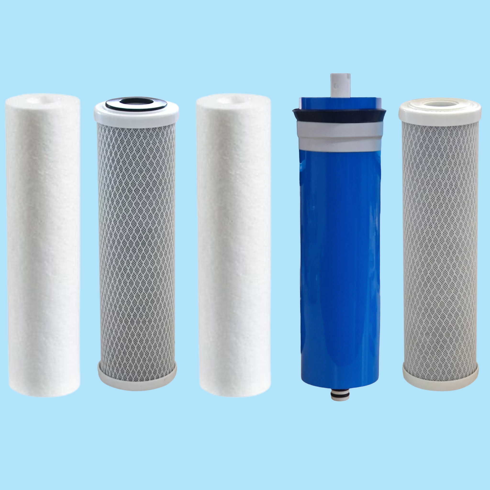 Umkehrosmose-Anlagen Ersatzfilterset 800 GPD (inkl. Membran) Standard Ersatzfilterset für EW-TC-800 | Größe: 3012-800