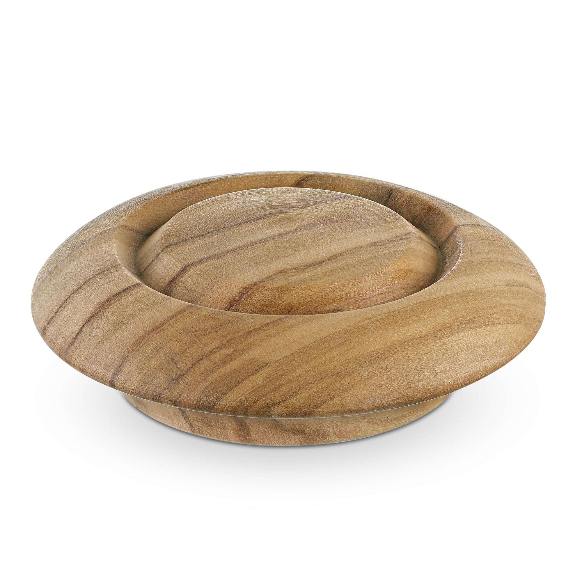 Runder Ersatzdeckel aus hellem Holz mit sichtbarer Maserung, passend für Cadus 1l und 1.5l, flach und glatt verarbeitet.
