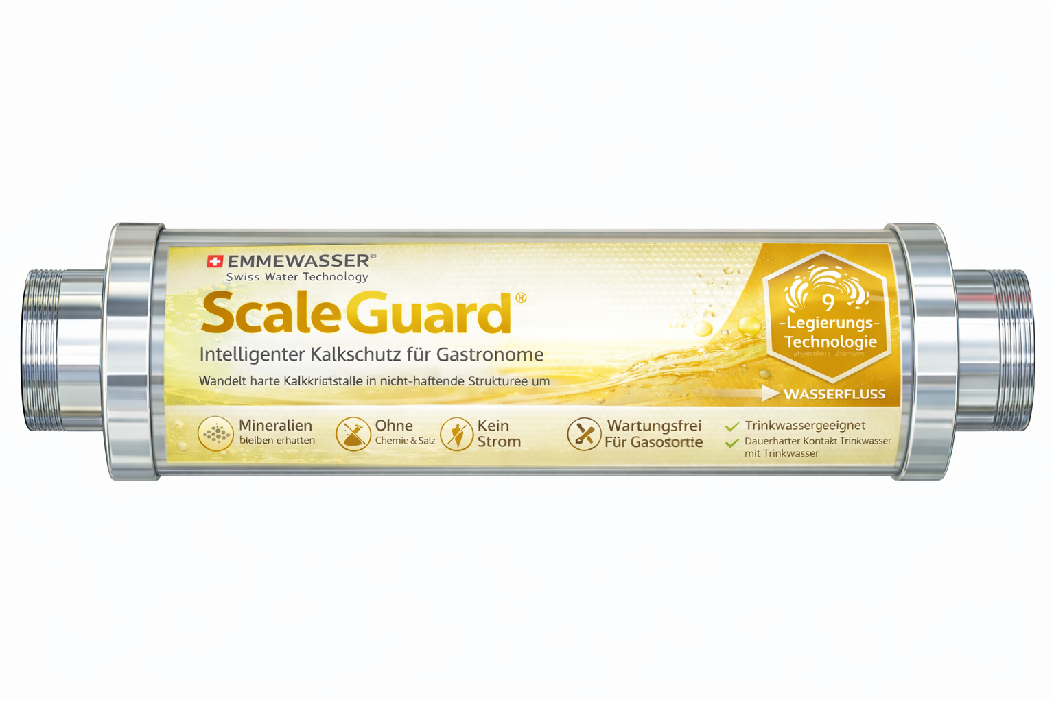 ScaleGuard Commercial Kalkschutz für Gastronomie – schützt Kaffeemaschinen und Kombidämpfer