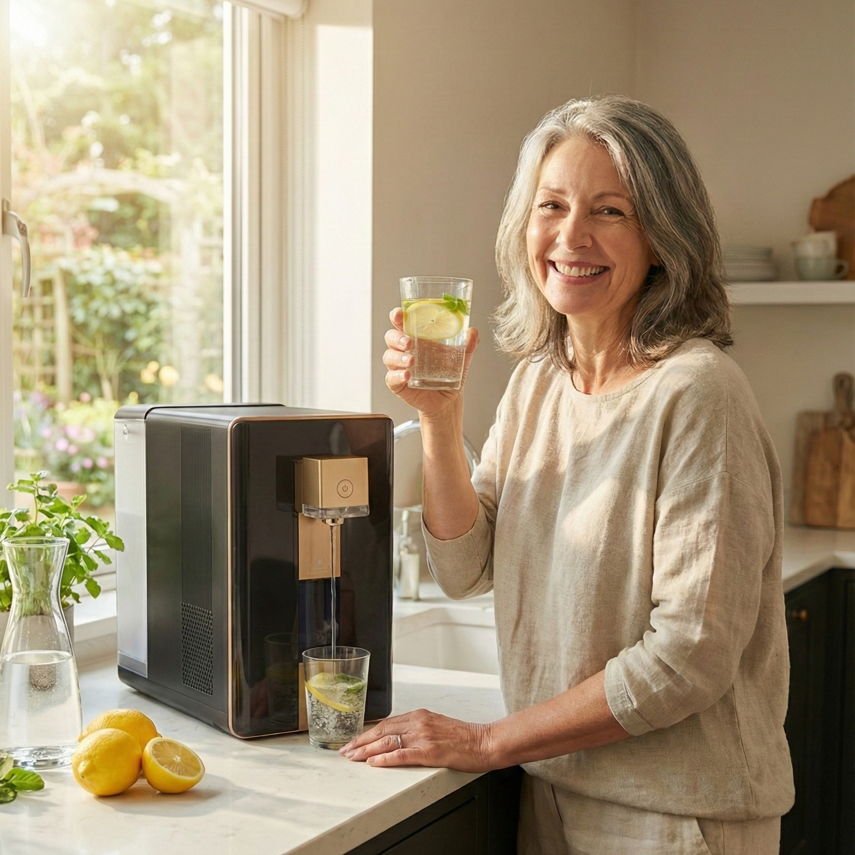 Auftisch Osmoseanlage HydroBliss mit wasserstoffreichem Wasser