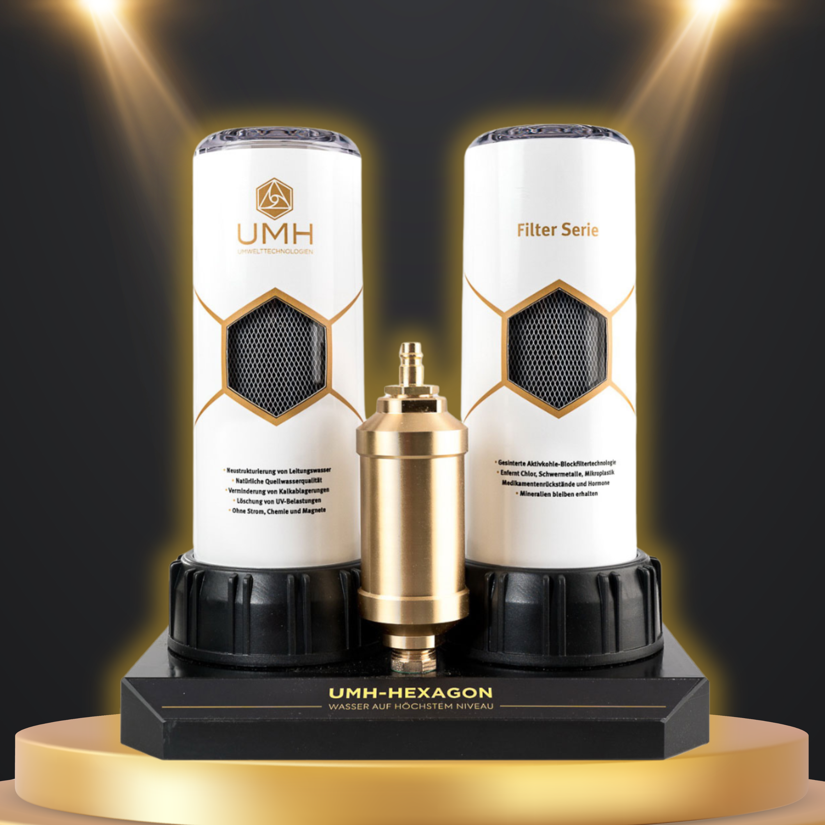 UMH Hexagon Gold : vivification d’eau PREMIUM pour systèmes d’osmose inverse