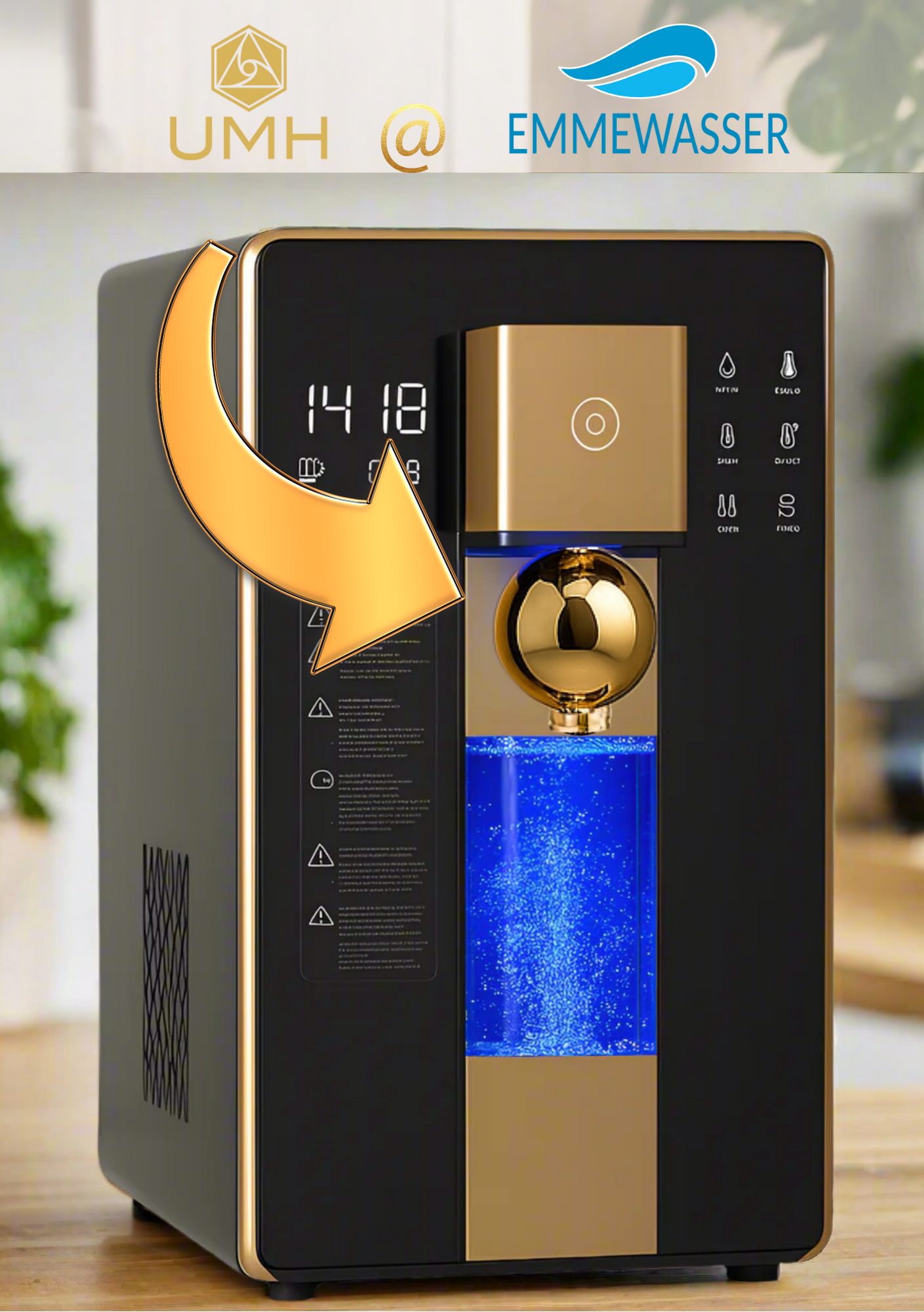 Auftisch Osmoseanlage HydroBliss mit wasserstoffreichem Wasser